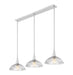 Z-Lite Canada - Three Light Linear Chandelier - Lunelle - Brushed Nickel- Union Lighting Luminaires Decor