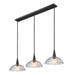Z-Lite Canada - Three Light Linear Chandelier - Lunelle - Matte Black- Union Lighting Luminaires Decor