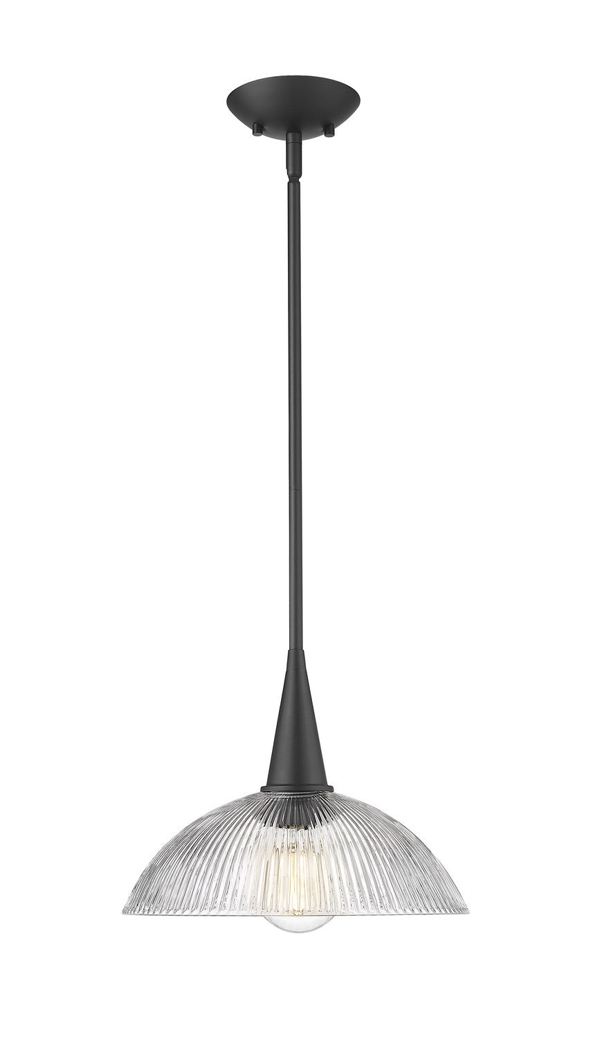 Z-Lite Canada - One Light Pendant - Lunelle - Matte Black- Union Lighting Luminaires Decor
