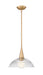 Z-Lite Canada - One Light Pendant - Lunelle - Modern Gold- Union Lighting Luminaires Decor