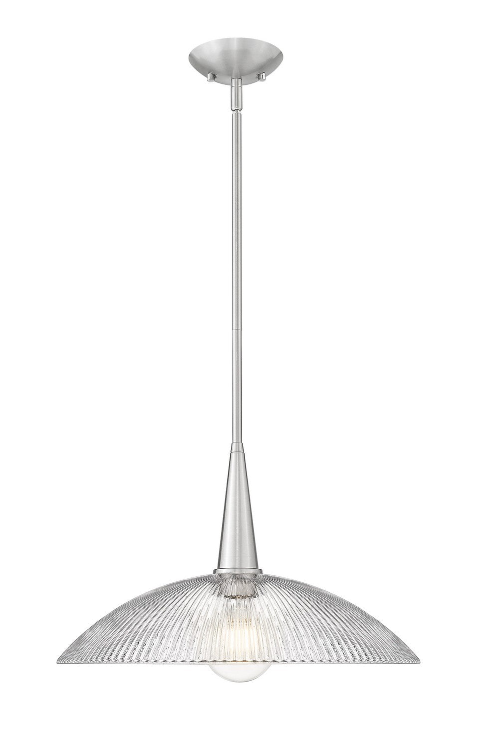 Z-Lite Canada - One Light Pendant - Lunelle - Brushed Nickel- Union Lighting Luminaires Decor