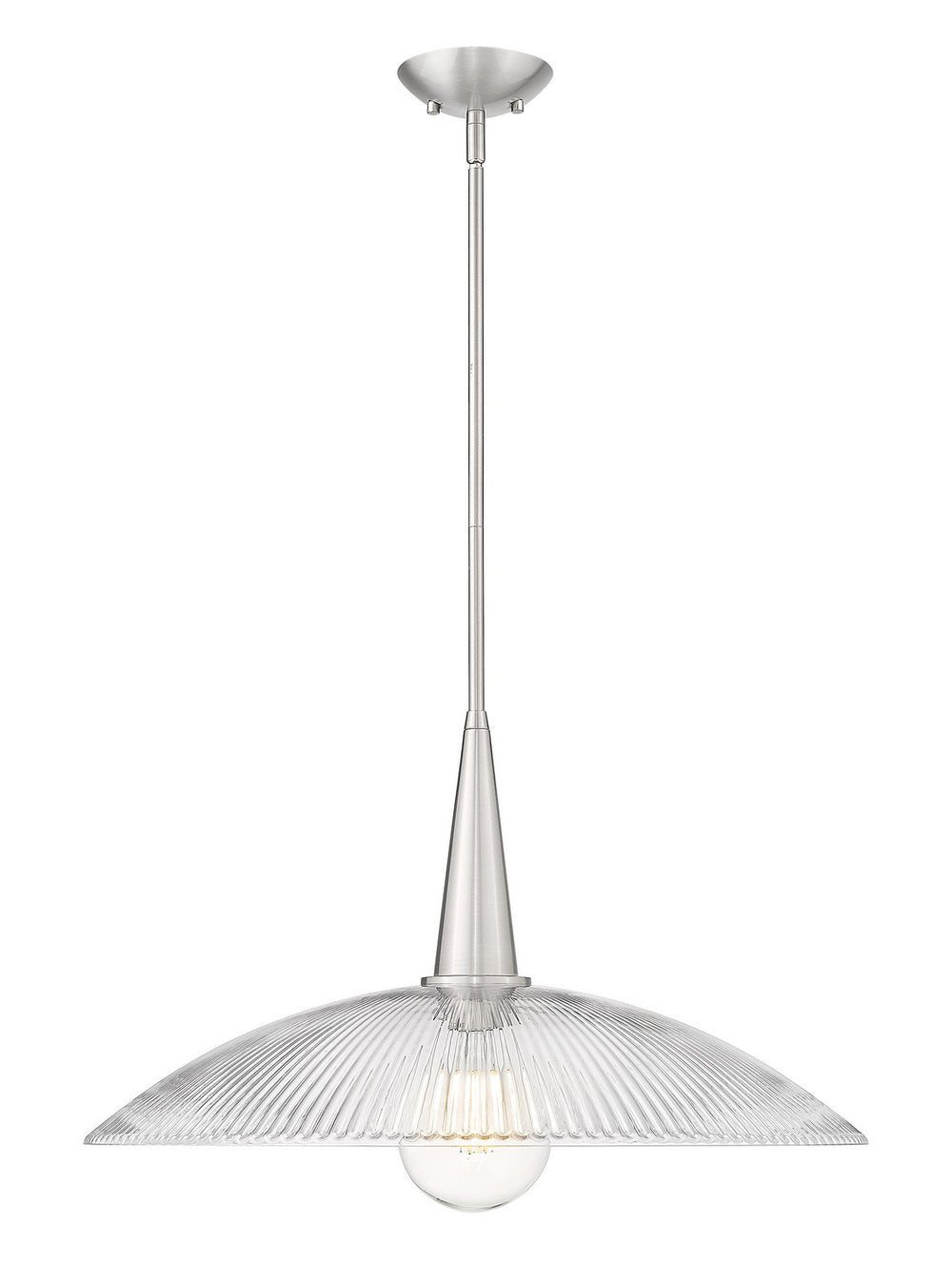 Z-Lite Canada - One Light Pendant - Lunelle - Brushed Nickel- Union Lighting Luminaires Decor