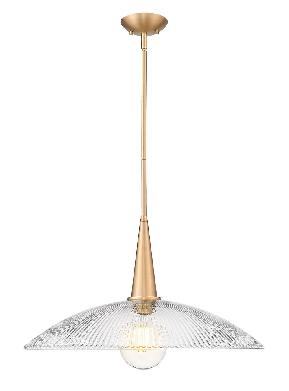 Z-Lite Canada - One Light Pendant - Lunelle - Modern Gold- Union Lighting Luminaires Decor
