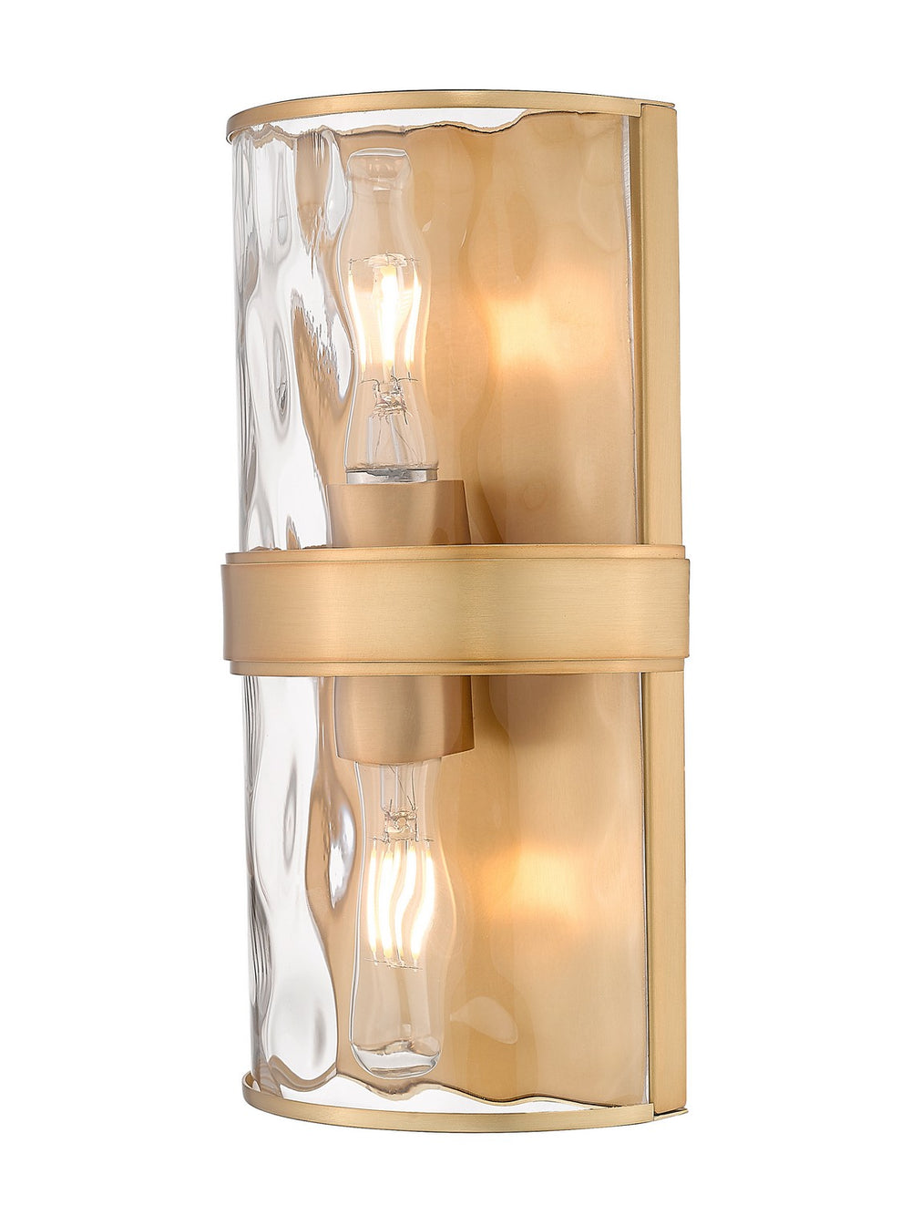 Z-Lite Canada - Two Light Wall Sconce - Meridian - Rubbed Brass- Union Lighting Luminaires Decor