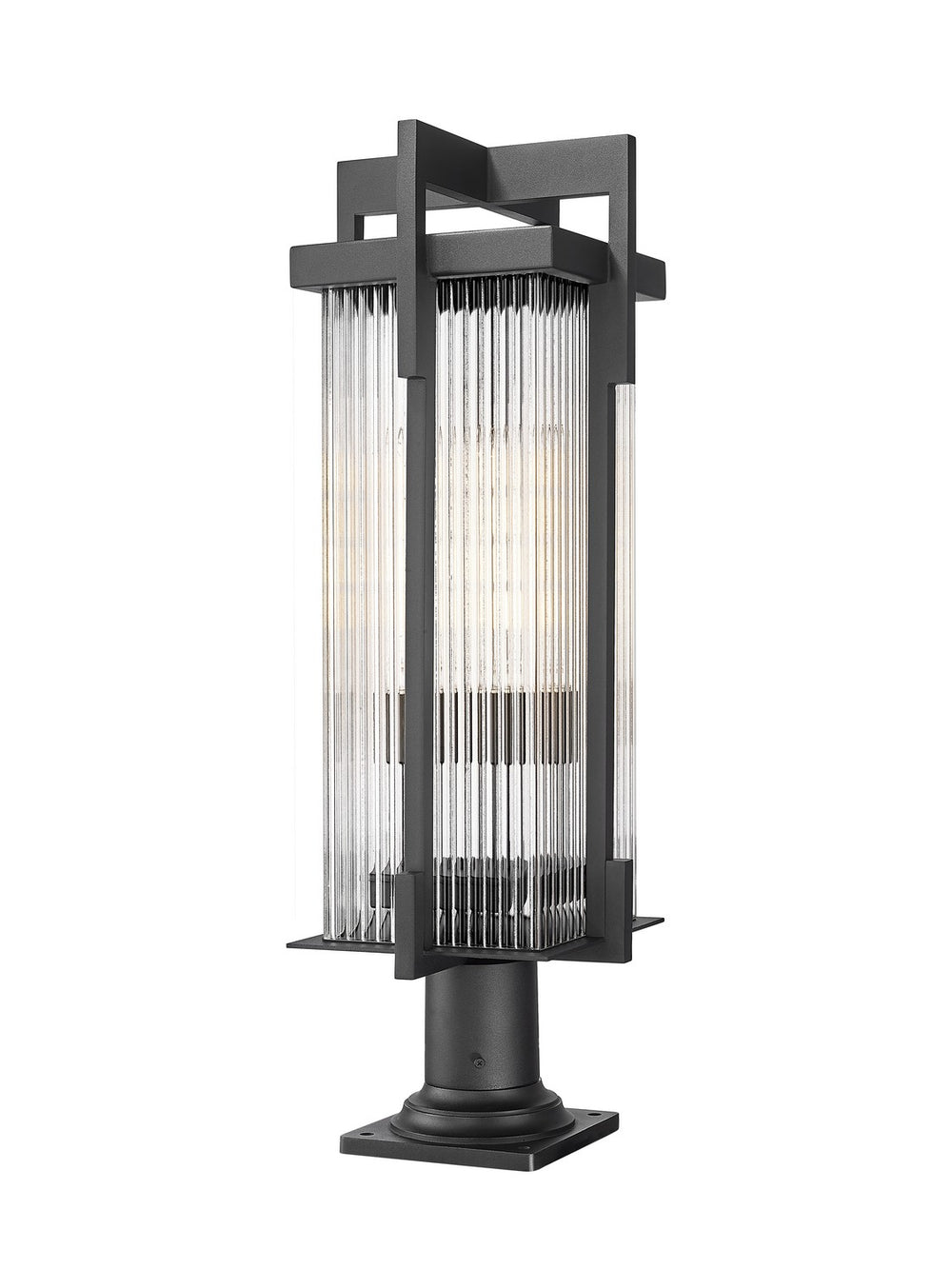Z-Lite Canada - Two Light Outdoor Pier Mounted Fixture - Fortis - Sand Black- Union Lighting Luminaires Decor