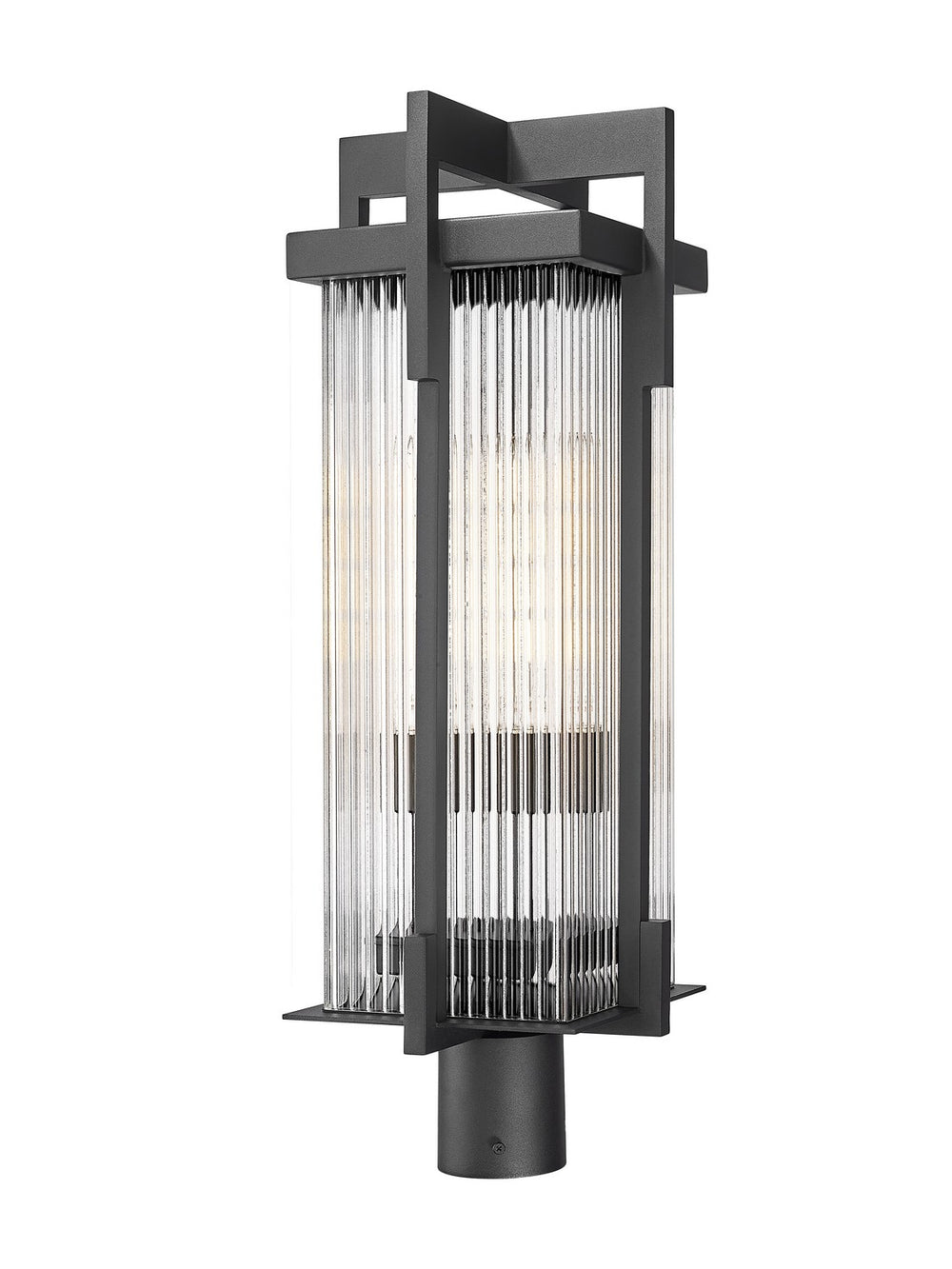 Z-Lite Canada - Two Light Outdoor Post Mount Fixture - Fortis - Sand Black- Union Lighting Luminaires Decor