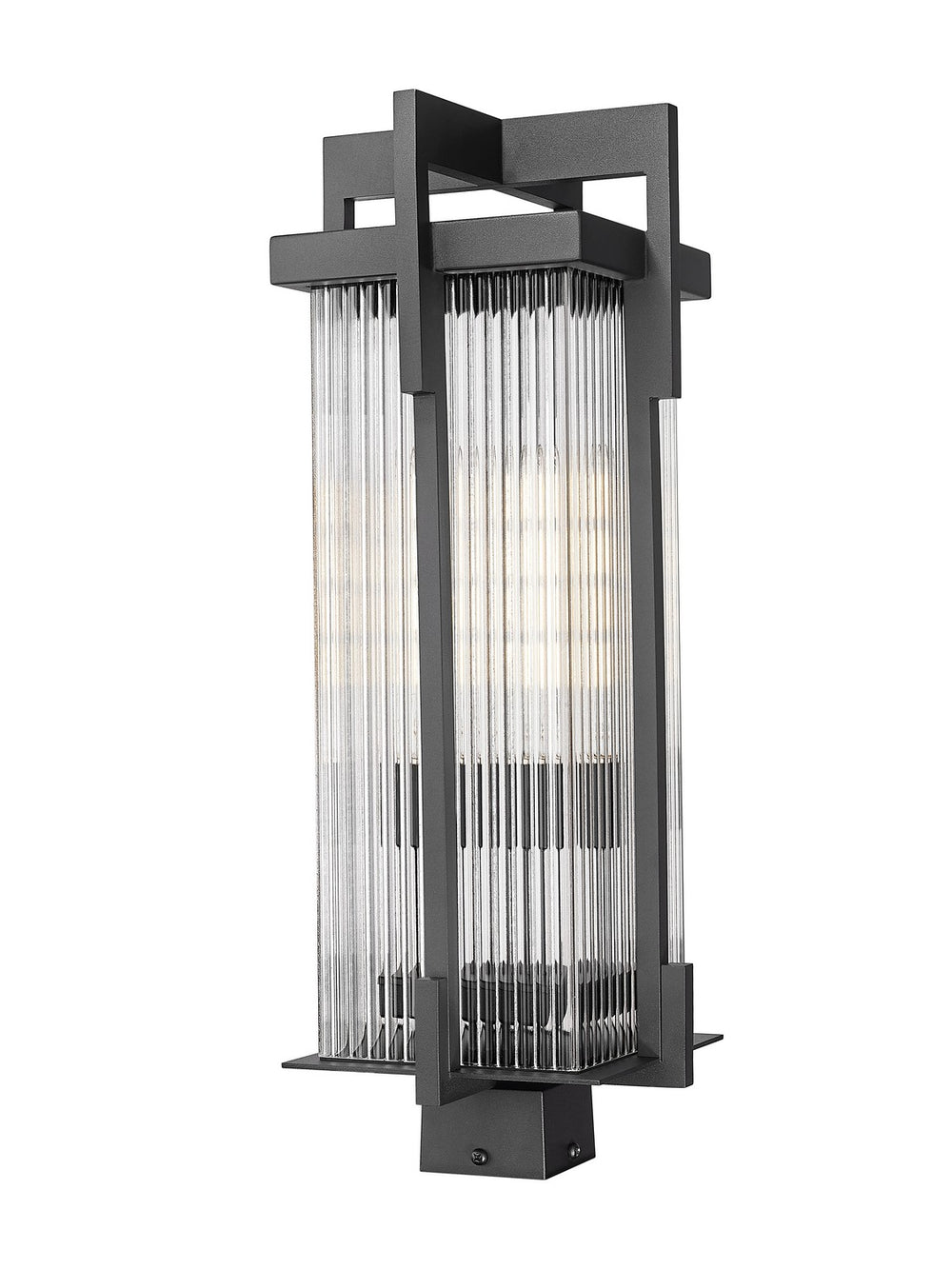 Z-Lite Canada - Two Light Outdoor Post Mount Fixture - Fortis - Sand Black- Union Lighting Luminaires Decor