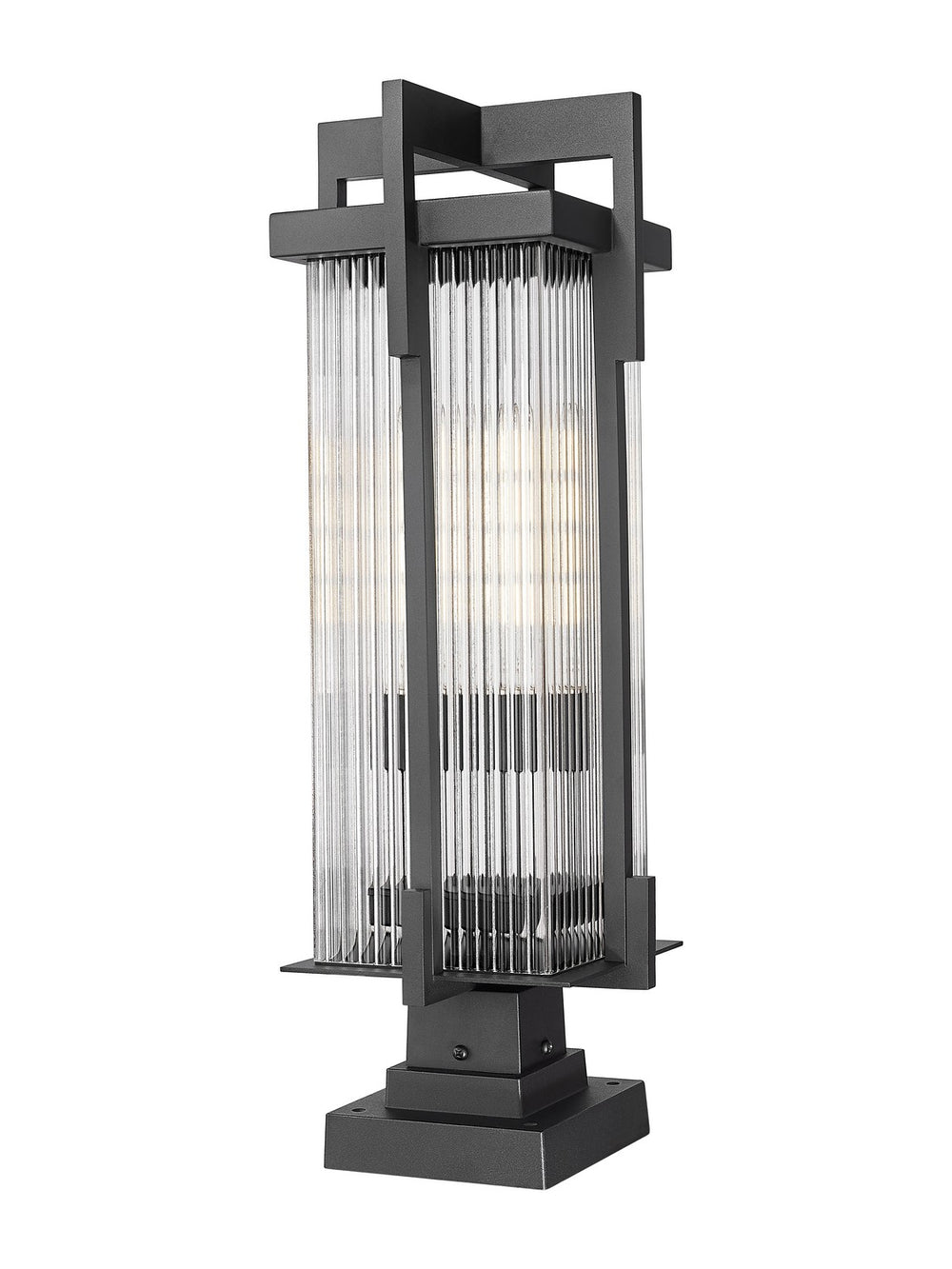 Z-Lite Canada - Two Light Outdoor Pier Mounted Fixture - Fortis - Sand Black- Union Lighting Luminaires Decor