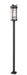 Z-Lite Canada - Three Light Outdoor Post Mounted Fixture - Fortis - Sand Black- Union Lighting Luminaires Decor