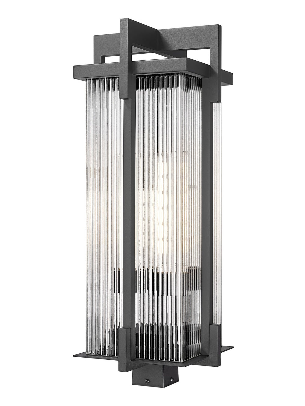 Z-Lite Canada - Three Light Outdoor Post Mount Fixture - Fortis - Sand Black- Union Lighting Luminaires Decor