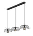 Z-Lite Canada - Three Light Linear Chandelier - Valencia - Matte Black- Union Lighting Luminaires Decor