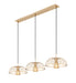 Z-Lite Canada - Three Light Linear Chandelier - Valencia - Modern Gold- Union Lighting Luminaires Decor