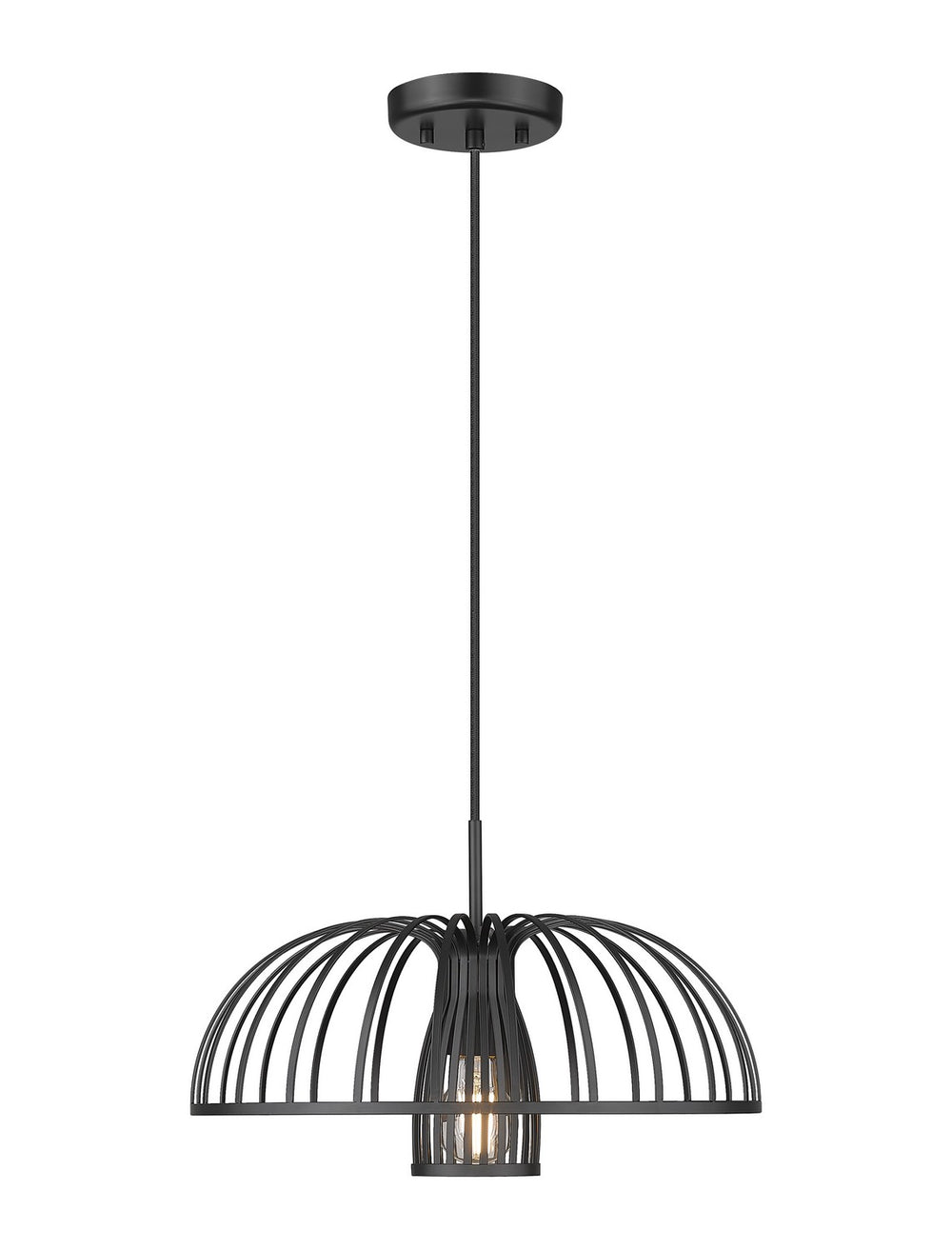 Z-Lite Canada - One Light Pendant - Valencia - Matte Black- Union Lighting Luminaires Decor