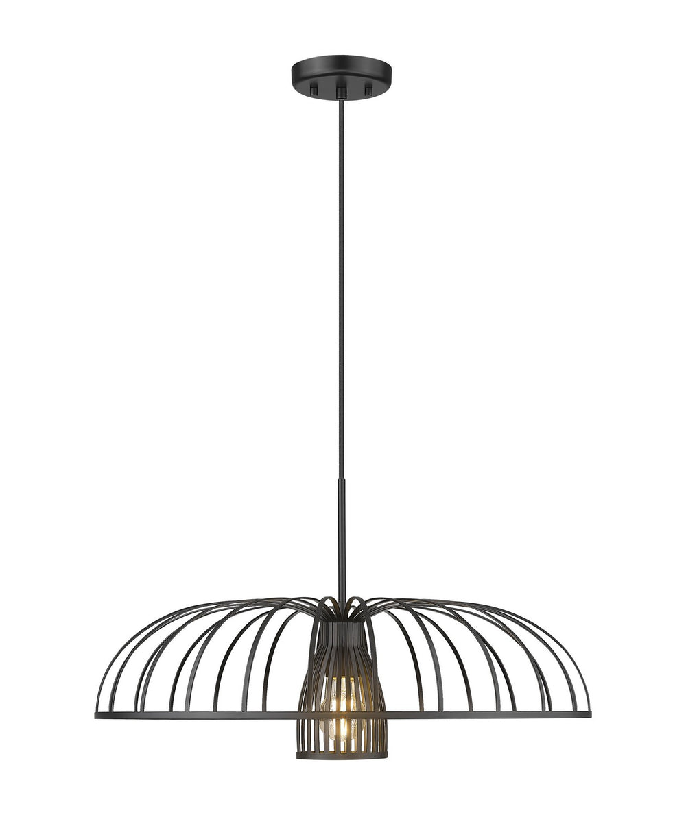 Z-Lite Canada - One Light Pendant - Valencia - Matte Black- Union Lighting Luminaires Decor
