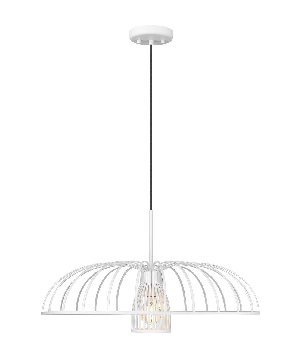 Z-Lite Canada - One Light Pendant - Valencia - Texture White- Union Lighting Luminaires Decor
