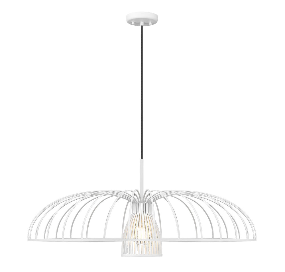 Z-Lite Canada - One Light Pendant - Valencia - Texture White- Union Lighting Luminaires Decor