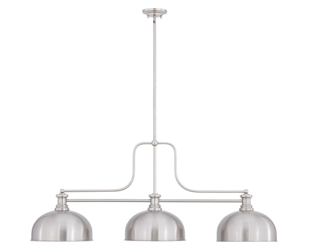 Z-Lite Canada - Three Light Billiard - Melange - Brushed Nickel- Union Lighting Luminaires Decor