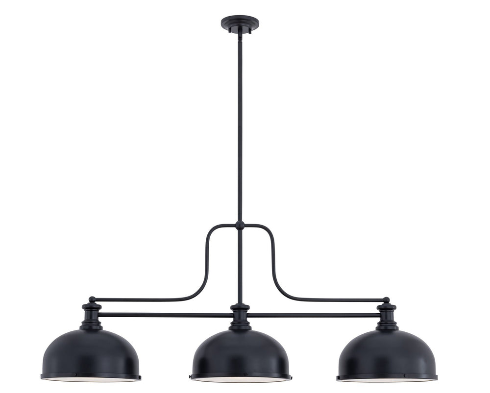 Z-Lite Canada - Three Light Billiard - Melange - Matte Black- Union Lighting Luminaires Decor