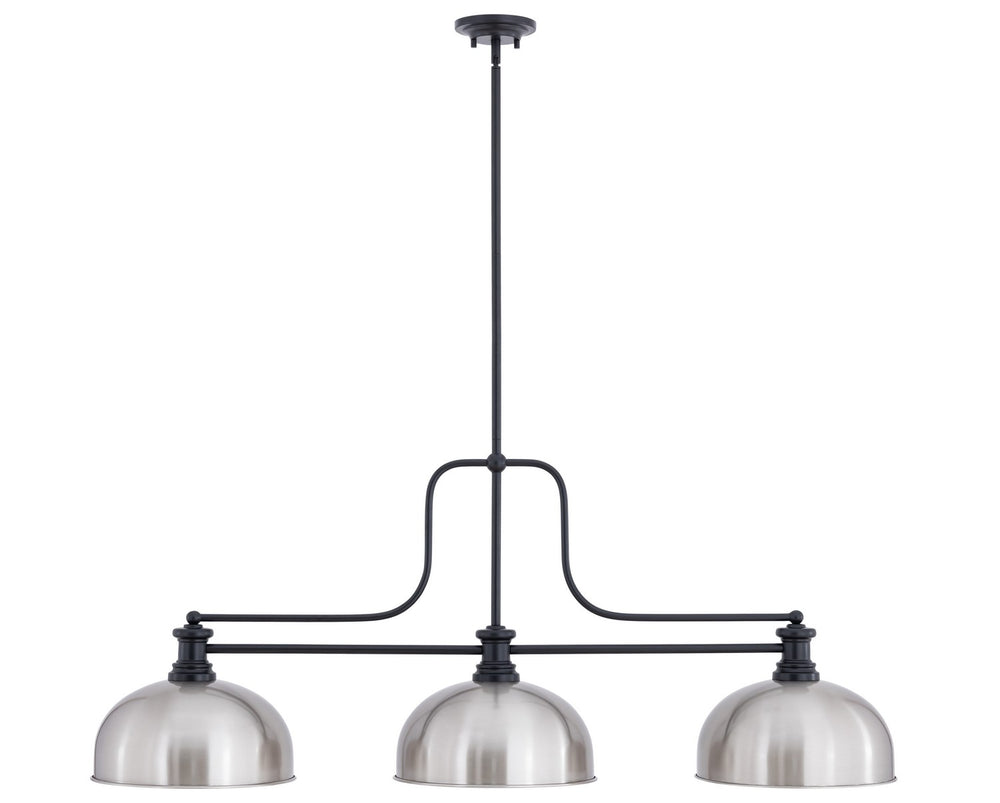 Z-Lite Canada - Three Light Billiard - Melange - Matte Black- Union Lighting Luminaires Decor