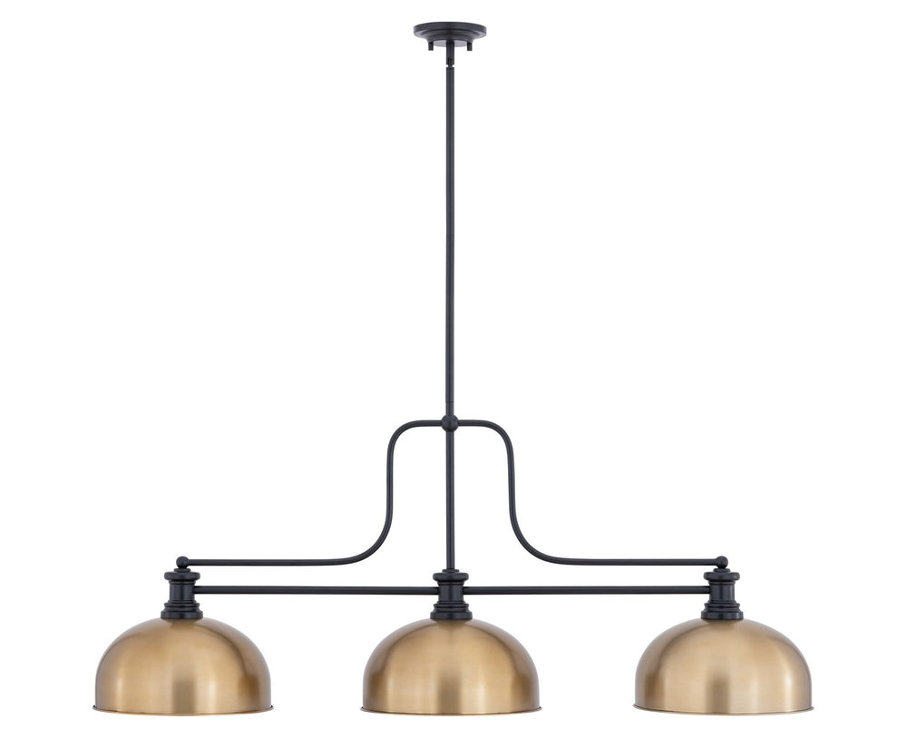 Z-Lite Canada - Three Light Billiard - Melange - Matte Black- Union Lighting Luminaires Decor