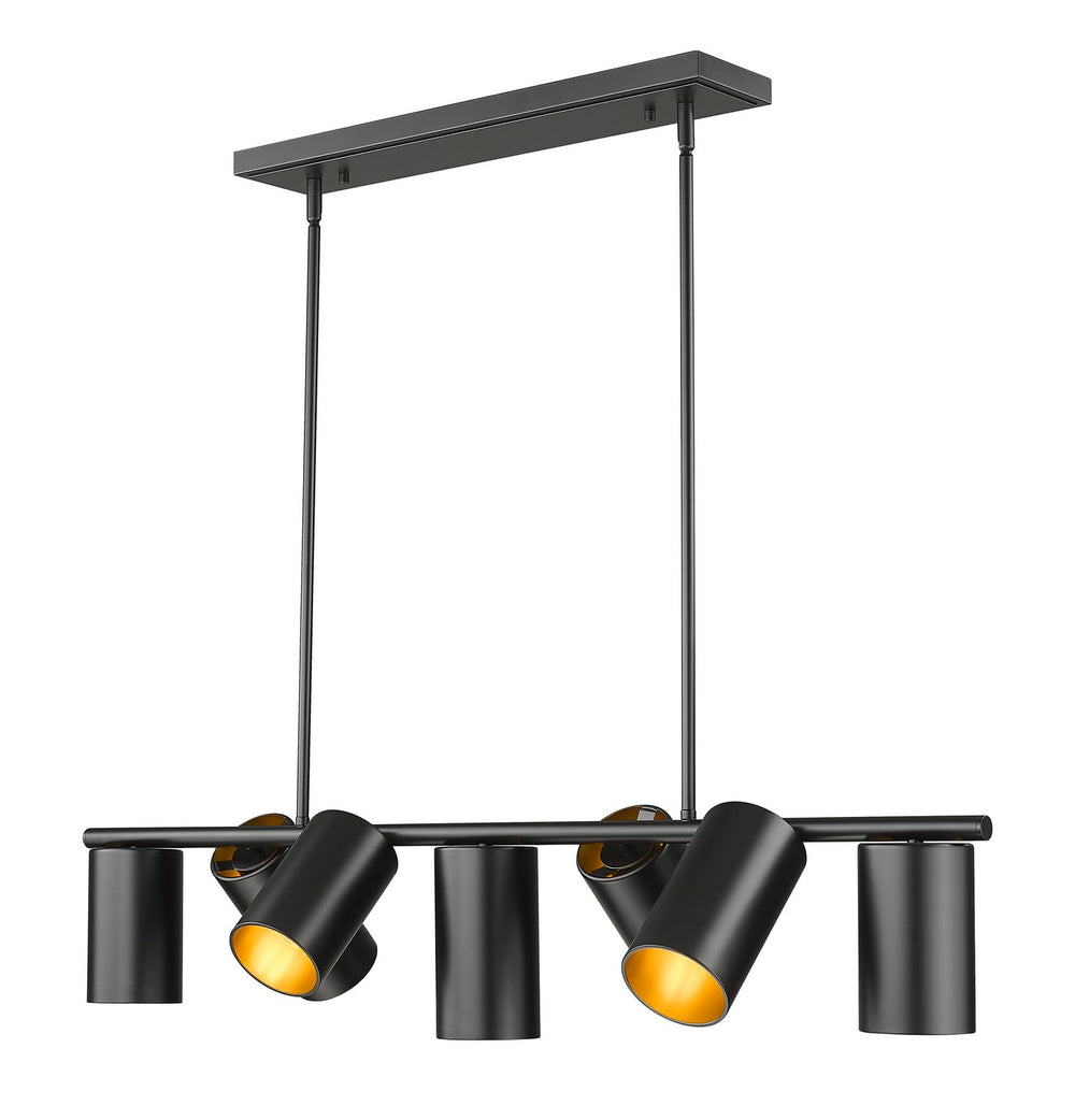 Z-Lite Canada - Seven Light Linear Chandelier - Lumina - Matte Black- Union Lighting Luminaires Decor