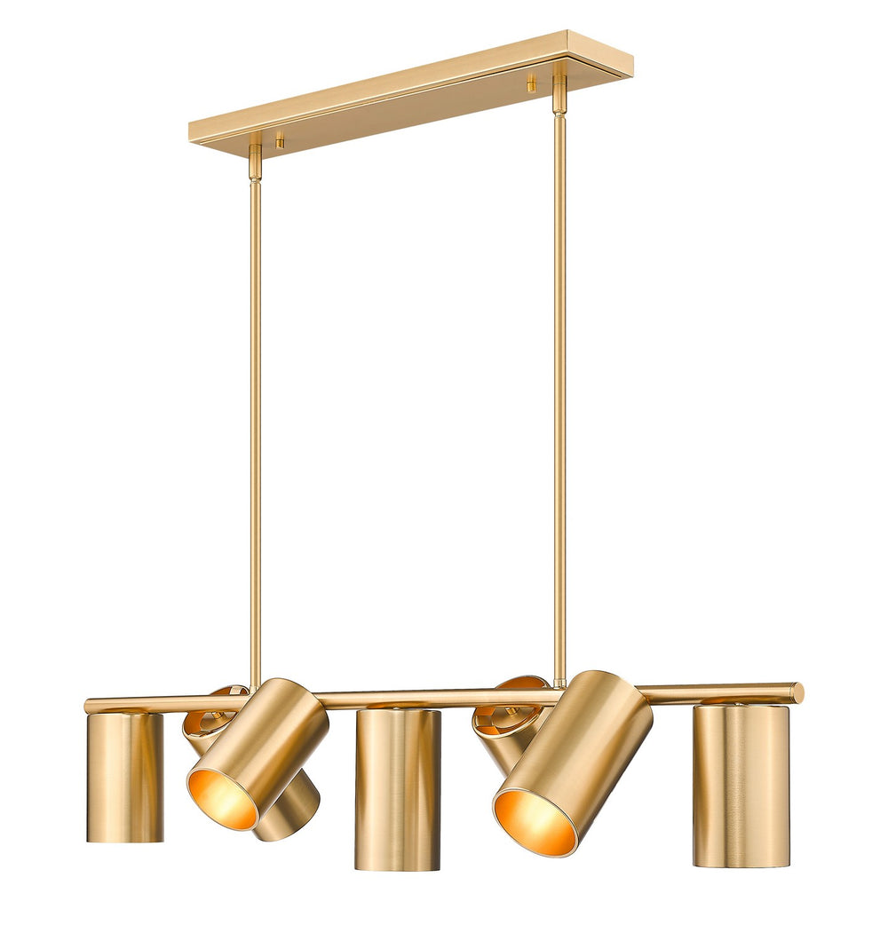 Z-Lite Canada - Seven Light Linear Chandelier - Lumina - Modern Gold- Union Lighting Luminaires Decor