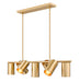 Z-Lite Canada - Seven Light Linear Chandelier - Lumina - Modern Gold- Union Lighting Luminaires Decor
