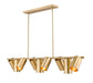 Z-Lite Canada - Nine Light Linear Chandelier - Lumina - Modern Gold- Union Lighting Luminaires Decor