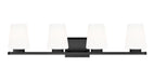 Z-Lite Canada - Four Light Vanity - Nextra - Matte Black- Union Lighting Luminaires Decor