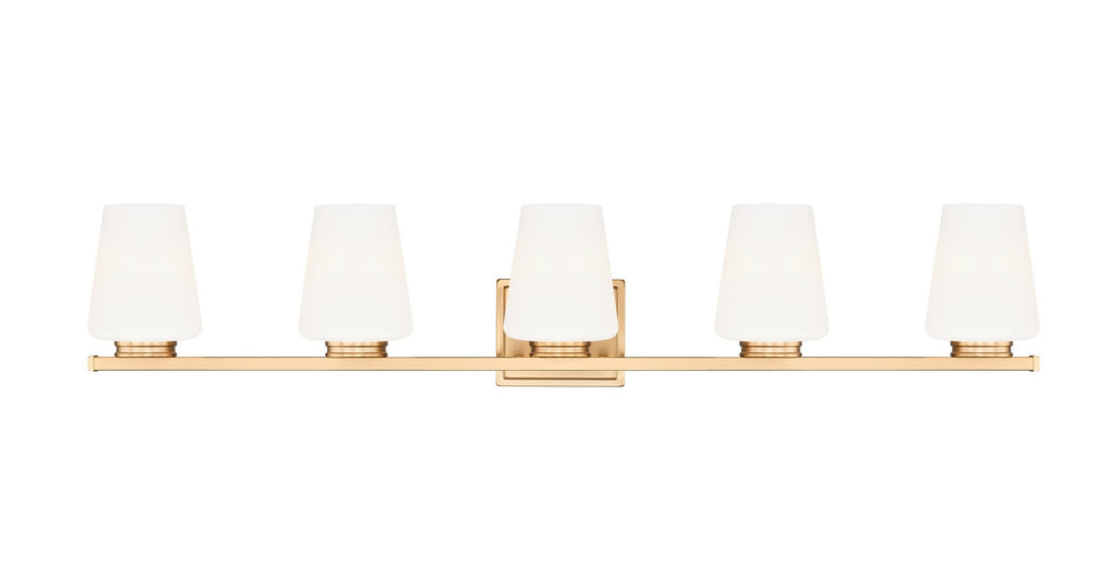 Z-Lite Canada - Five Light Vanity - Nextra - Modern Gold- Union Lighting Luminaires Decor