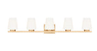 Z-Lite Canada - Five Light Vanity - Nextra - Modern Gold- Union Lighting Luminaires Decor