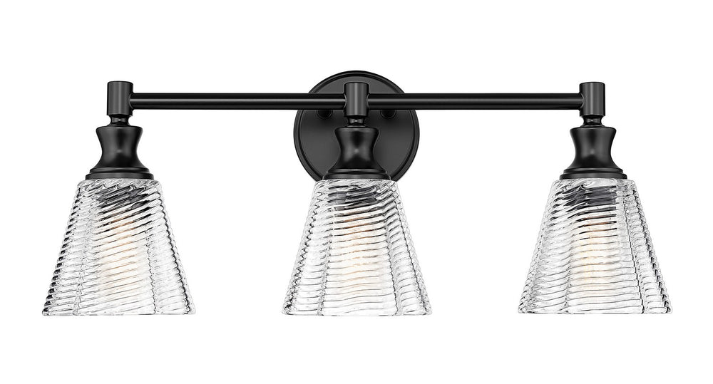 Z-Lite Canada - Three Light Vanity - Auden - Matte Black- Union Lighting Luminaires Decor
