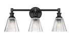 Z-Lite Canada - Three Light Vanity - Auden - Matte Black- Union Lighting Luminaires Decor