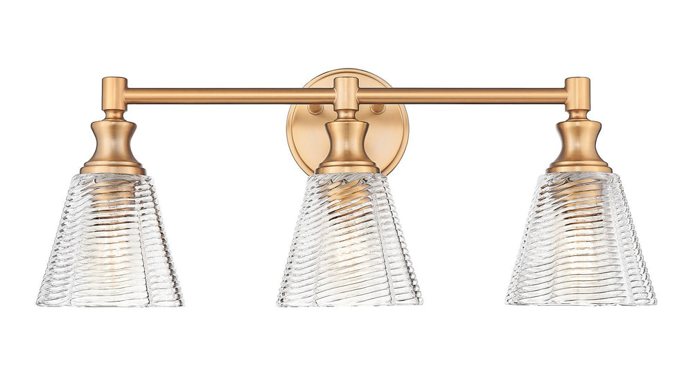 Z-Lite Canada - Three Light Vanity - Auden - Modern Gold- Union Lighting Luminaires Decor