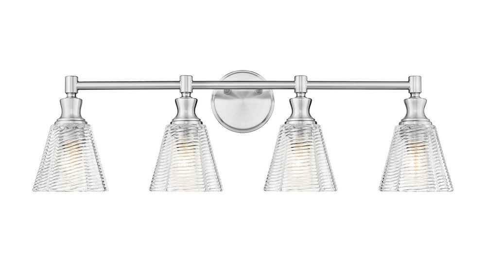 Z-Lite Canada - Four Light Vanity - Auden - Brushed Nickel- Union Lighting Luminaires Decor