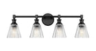 Z-Lite Canada - Four Light Vanity - Auden - Matte Black- Union Lighting Luminaires Decor