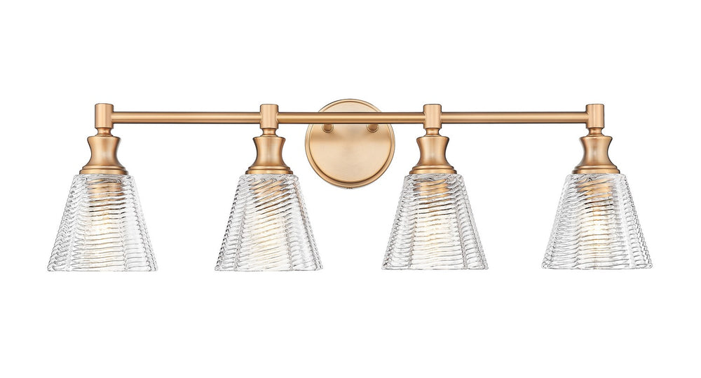 Z-Lite Canada - Four Light Vanity - Auden - Modern Gold- Union Lighting Luminaires Decor