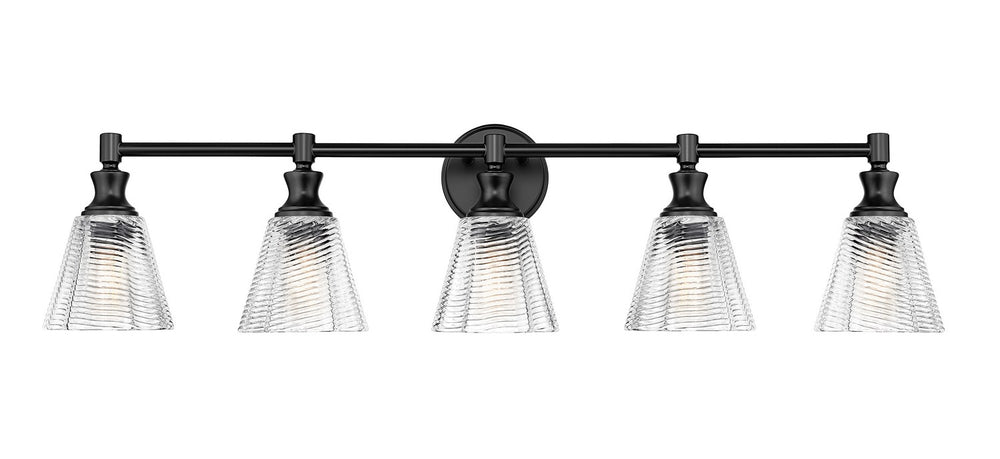 Z-Lite Canada - Five Light Vanity - Auden - Matte Black- Union Lighting Luminaires Decor