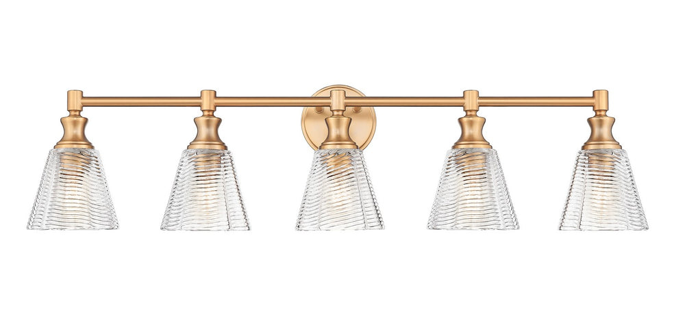 Z-Lite Canada - Five Light Vanity - Auden - Modern Gold- Union Lighting Luminaires Decor