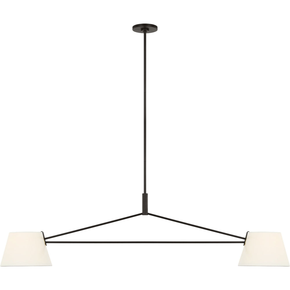 Visual Comfort Studio Canada - Two Light Linear Chandelier - Hale - Aged Iron- Union Lighting Luminaires Decor