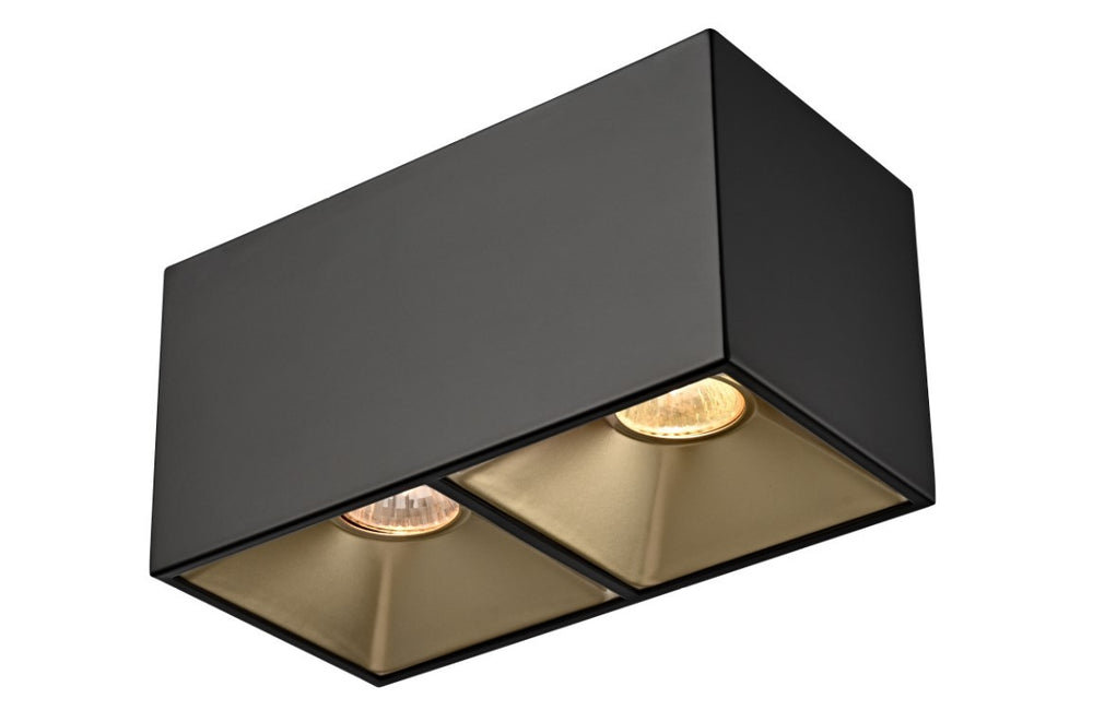 DVI Canada - Two Light Flush Mount - Severn - Black w/Multiple Shades- Union Lighting Luminaires Decor