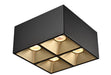 DVI Canada - Four Light Flush Mount - Severn - Black w/Multiple Shades- Union Lighting Luminaires Decor