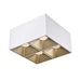 DVI Canada - Four Light Flush Mount - Severn - White Zinc w/Multiple Shades- Union Lighting Luminaires Decor