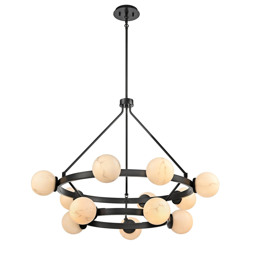 DVI Canada - 12 Light Chandelier - Ville Marie - Ebony- Union Lighting Luminaires Decor