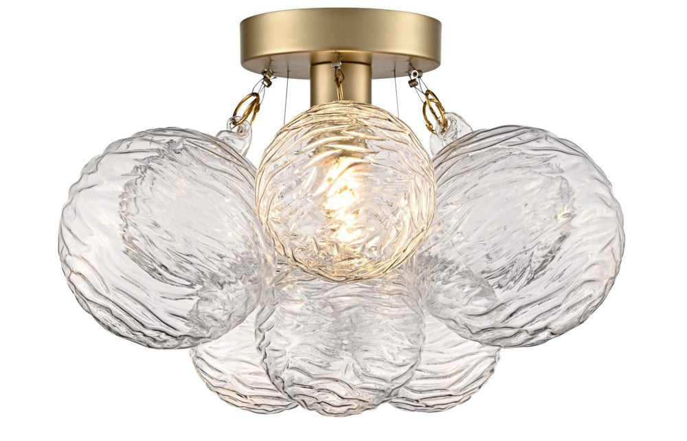 DVI Canada - One Light Flush Mount - Comet - Painted Satin Brass- Union Lighting Luminaires Decor