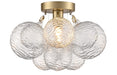 DVI Canada - One Light Flush Mount - Comet - Painted Satin Brass- Union Lighting Luminaires Decor