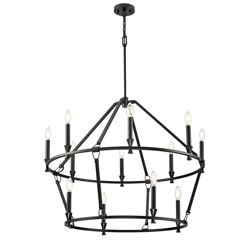 DVI Canada - 12 Light Chandelier - Carisbrooke - Ebony- Union Lighting Luminaires Decor