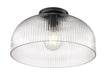 DVI Canada - One Light Semi Flush Mount - Hariette - Ebony- Union Lighting Luminaires Decor