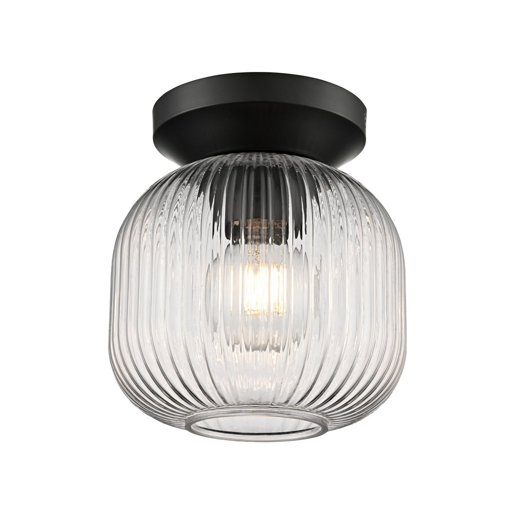 DVI Canada - One Light Flush Mount - Virtanen - Ebony- Union Lighting Luminaires Decor