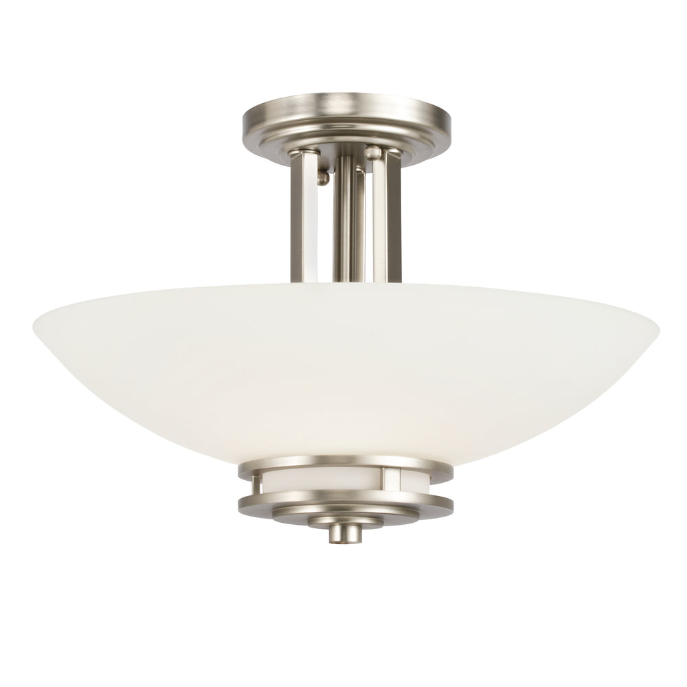 Kichler Canada - Two Light Semi Flush Mount - Hendrik - Brushed Nickel- Union Lighting Luminaires Decor